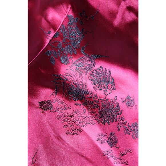 Vintage Oriental Reversable Jacket Frog Closure Black and Red with Pockets M - Picture 14 of 16